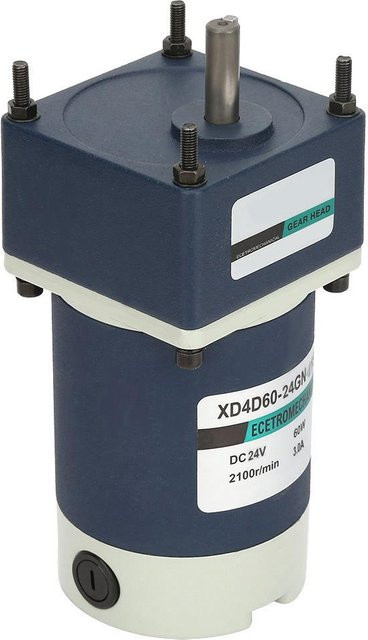 Aimo DC Getriebemotor mit Metallgetriebe in Blau, 24V 60W, hohes Drehmoment, einstellbare Drehzahl, 36/60 U/min - Bild 1