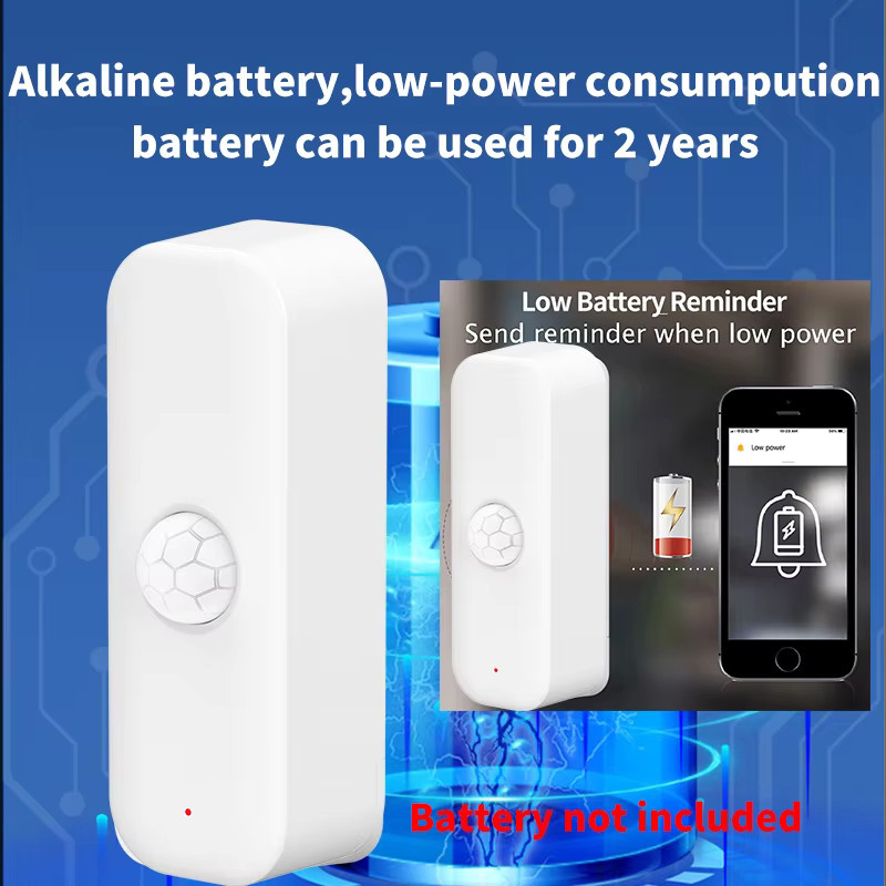 Tuya Smart WiFi PIR Bewegungsmelder für Home Security mit App-Steuerung und Alexa/Google Home Kompatibilität, Weiß - Bild 3
