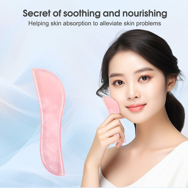 Hanhe gem Jade Gua Sha Massage Werkzeug, Gesicht und Körper, Unisex - Bild 1