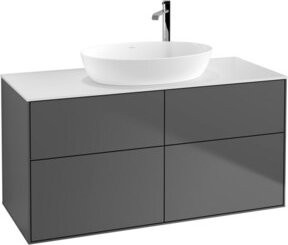V&B Waschtischunterschrank Finion in Weiß und Anthrazit, Breite: 120 cm, Tiefe: 50,1 cm - Bild 1