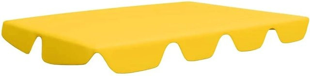 vidaXL Ersatzdach für Hollywoodschaukel aus Polyester in Gelb B: 150 cm, T: 105 cm, H: 130 cm / 105 cm, H: 70 cm - Bild 1