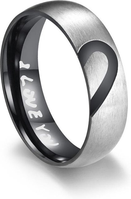 YIRAN Jewelry Verlobungsring, Edelstahl, Diamant, Zirkonia, Unisex, Ringgröße 12 - Bild 1