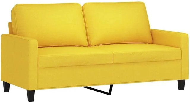 vidaXL 2-Sitzer-Sofa in Gelb mit Stoffbezug und Metallrahmen für dein Wohnzimmer - Bild 1