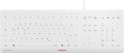 Cherry Stream Membran-Tastatur USB QWERTZ Deutsch Grau - Bild 1