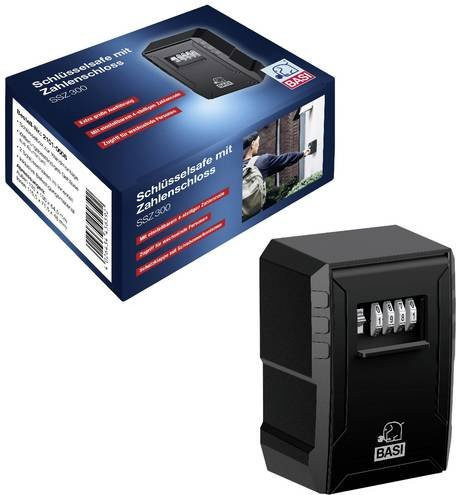 BASI Schlüsselsafe SSZ 300 mit Zahlenschloss aus Aluminium in Schwarz B/T/H: 140 x 105 x 140 cm - Bild 3