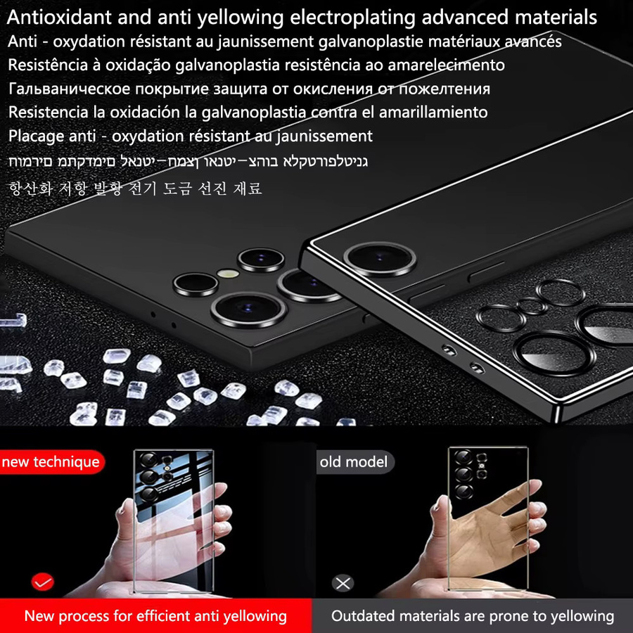 Transparente Silikon Hülle mit MagSafe und Linsenschutz für Samsung Galaxy S24, S23 FE, S22 Ultra und S21 Plus - Bild 2