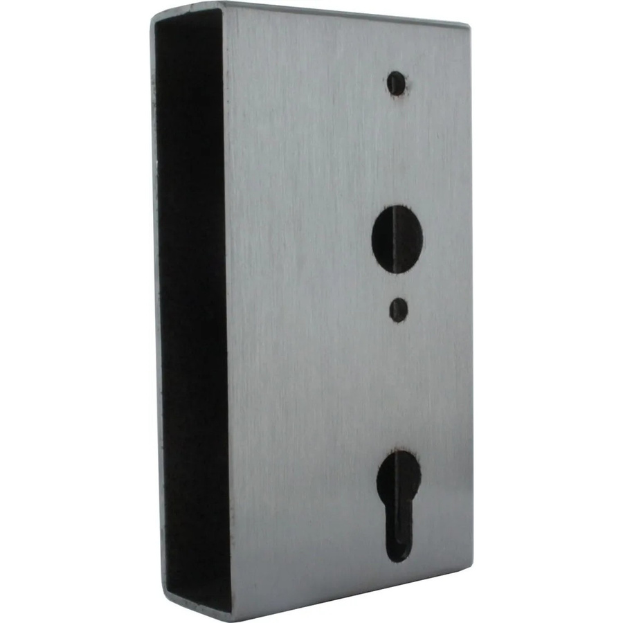 FeNau Schlosskasten aus Stahl in Silber, B/T/H: 5,0 x 9,45 x 17,3 cm - Bild 2
