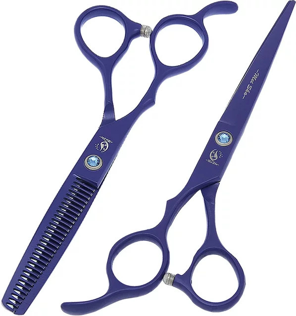Meisha Effilierschere für Linkshänder, Japan 440C, 5,5" 6,0" - Bild 1
