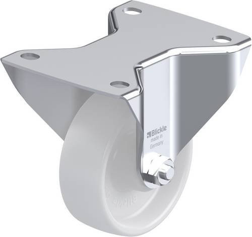 Blickle Bockrolle BK-PO 100R-3 in Weiß mit Kunststoffrad, Durchmesser: 100 mm, Tragfähigkeit: 280 kg - Bild 1
