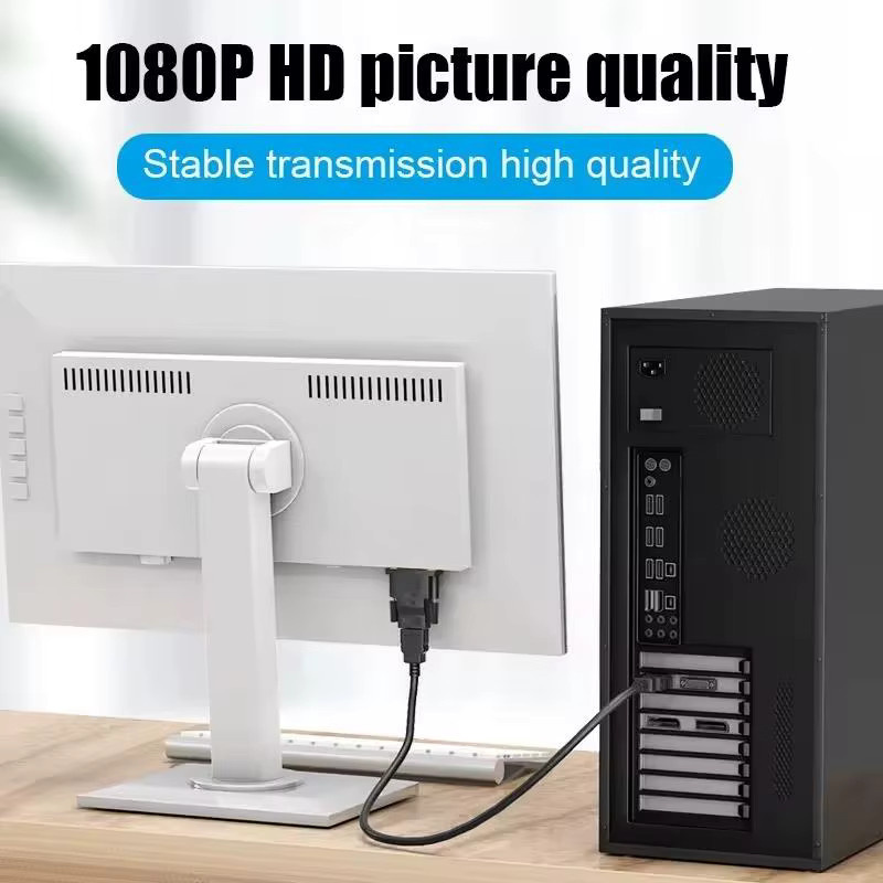 QUERPXAF DVI auf HDMI Adapter Bi-direktional 1080P Schwarz - Bild 5