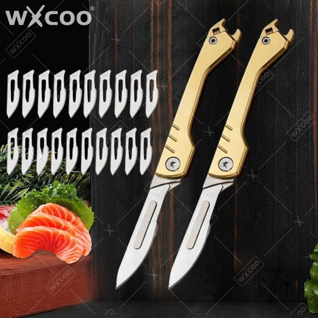 WXCOO Klappmesser-Set aus 23 Kohlenstoffstahl, Edelstahl-Hobby-Messer und Skalpellmesser zum Schnitzen und Basteln - Bild 1