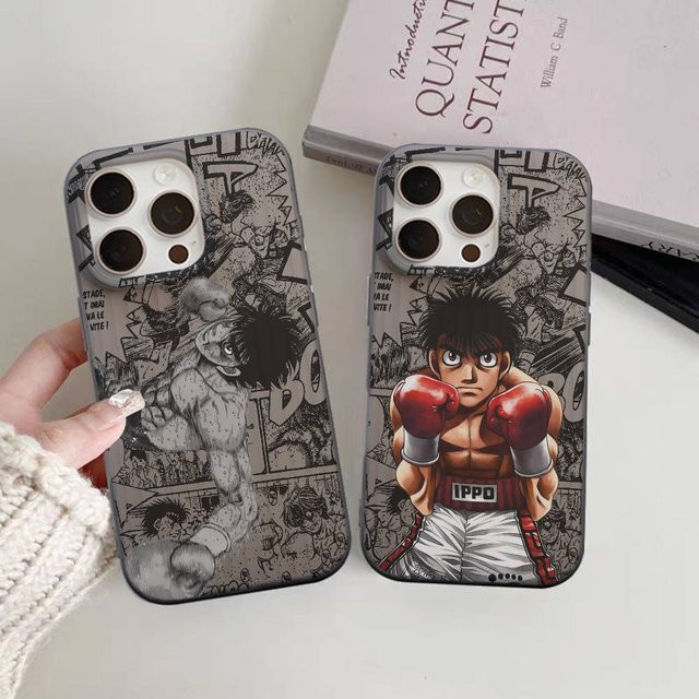 Hajime no Ippo Anime Handyhülle mit gewelltem Design für iPhone 11 12 13 14 15 16 17 Pro Max Plus, transparent multicolor - Bild 1