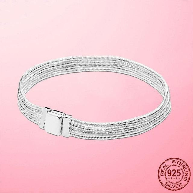 YIRAN Jewelry Armband, 925 Sterling Silber, Goldfarbe, 18cm, Damen - Bild 1