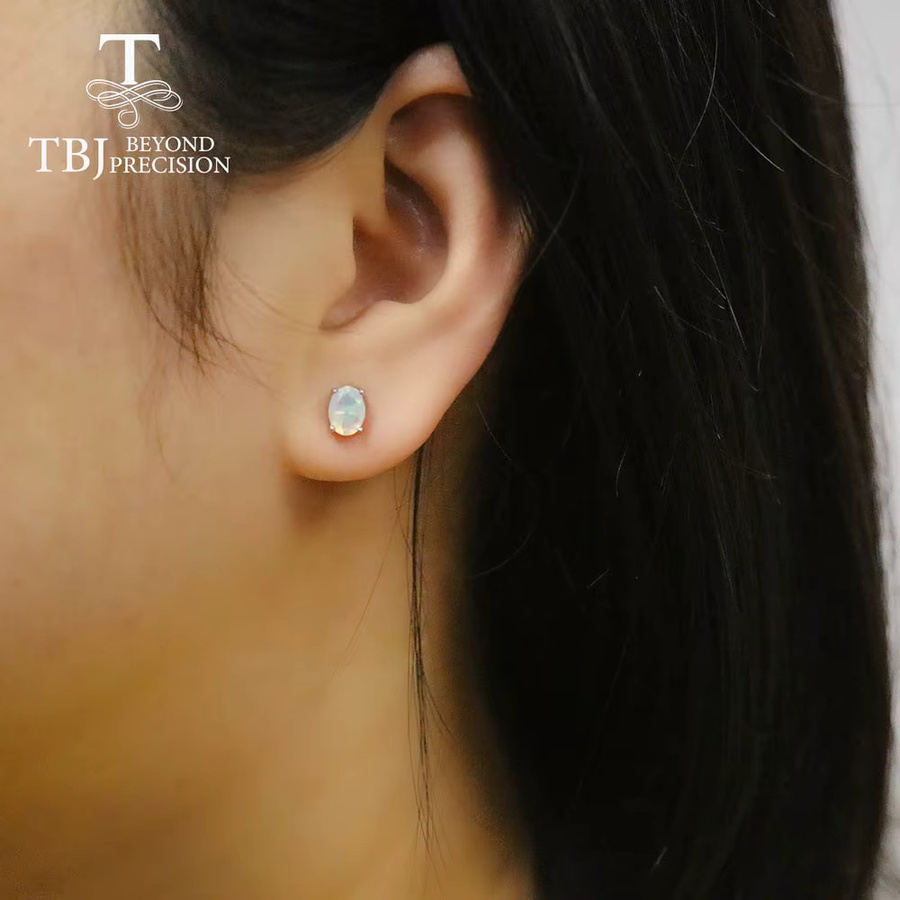 Tbj Ohrring, Opal, 925 Silber, Damen - Bild 4