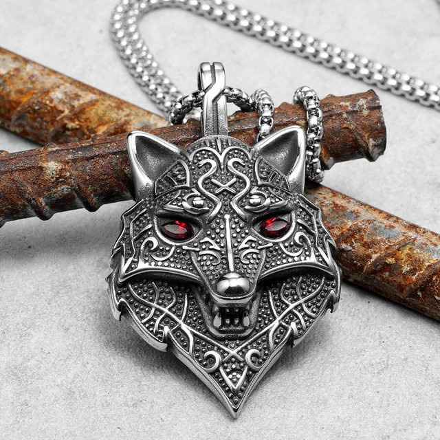 METAL HUNTER Halskette mit Anhänger, Edelstahl, Silber, Unisex, Punk - Bild 1