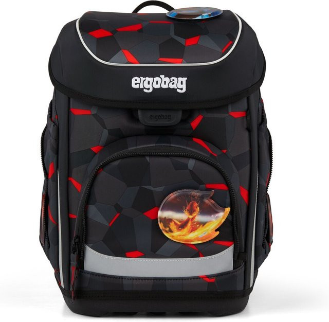 ergobag cubo Schulranzen 5-teiliges Set TaekBärdo Kollektion 2026 in Rot Schwarz - Bild 1