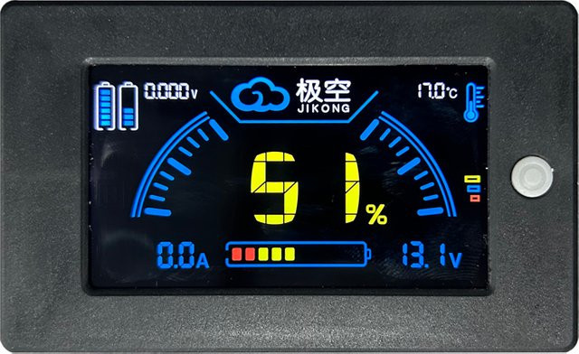 Jikong JK LCD 3,2 Zoll Display für Smart BMS zur Anzeige von Strom, Spannung, Temperatur und SOC in Schwarz - Bild 1