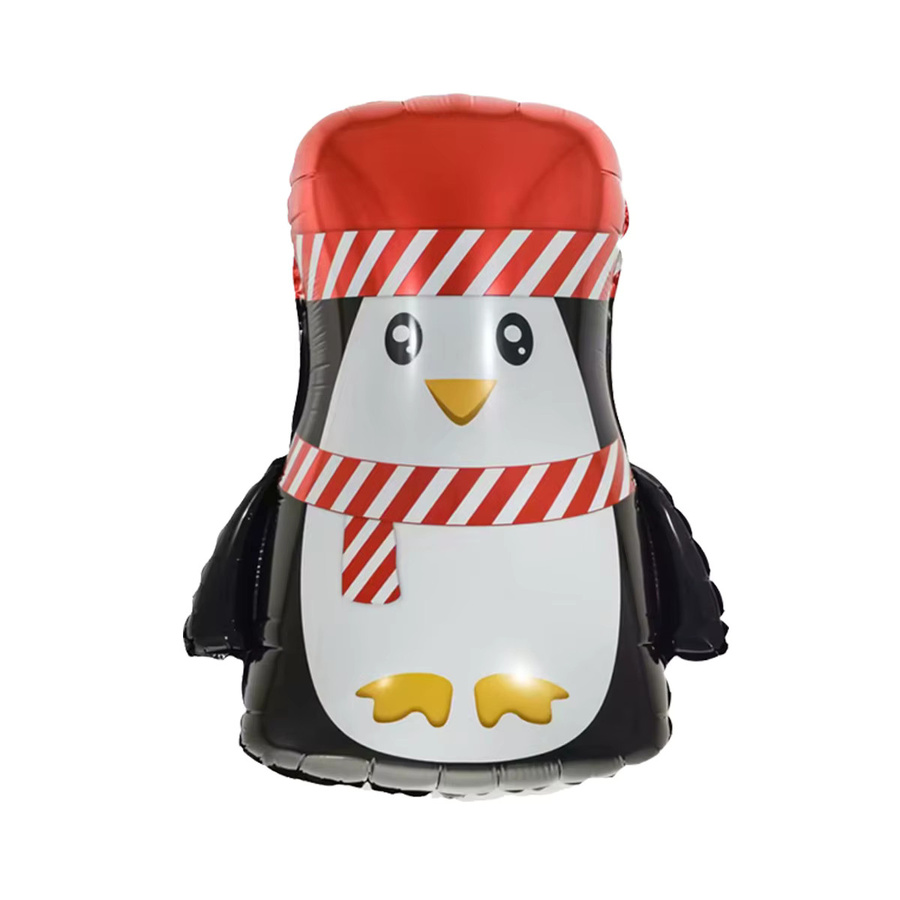 3er-Set Pinguin-Folienballons in Mehrfarbig für deine Weihnachtsdekoration und Party-Accessoires - Bild 2