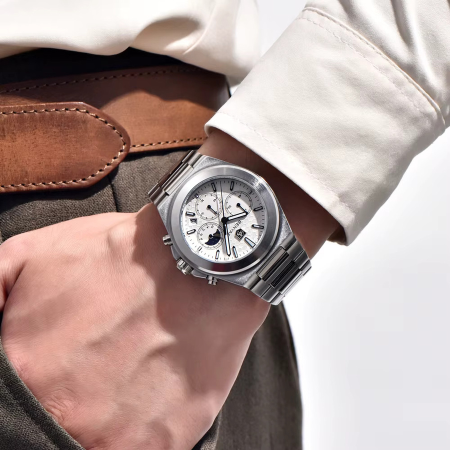 BENYAR Chronograph, Quarz, Edelstahl, Schwarz, Herren - Bild 2