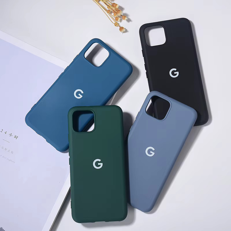 Stoßfeste Flüssigsilikonhülle für Google Pixel 4, Pixel 4a und Pixel 4 XL in Schwarz - Bild 1