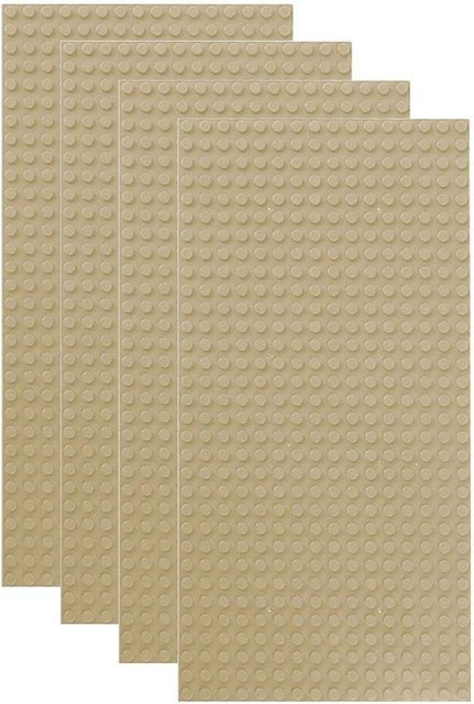 Yiran toy 16x32 Grundplatte mit Noppen Zubehör 4-teiliges Set khaki - Bild 1