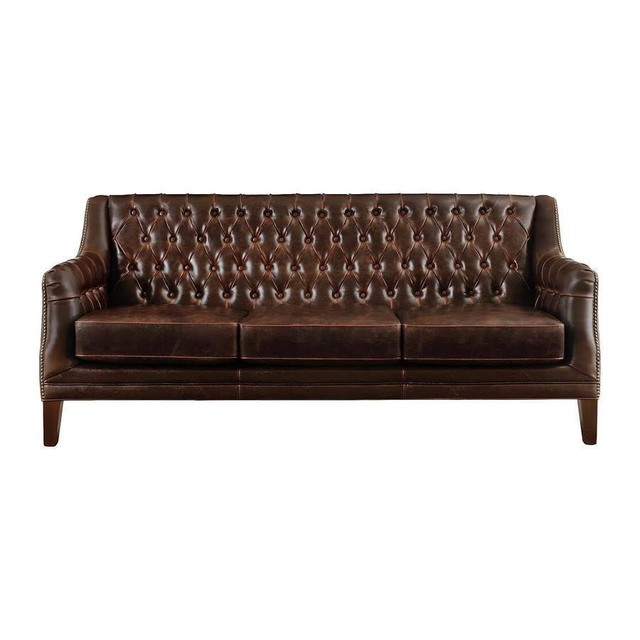 Vente-unique Sofa Colbert Schokoladenbraun aus Leder, Breite: 194,5 cm - Bild 2
