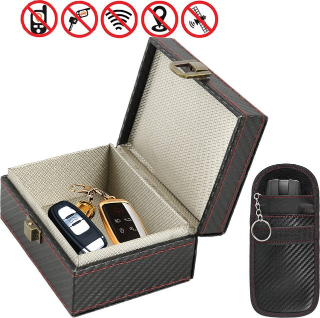 ODOMY Signal Blocker Sicherheitsbox in Schwarz als Faraday-Box zum Diebstahlschutz für Handy, Bankkarten und Autoschlüssel - Bild 1