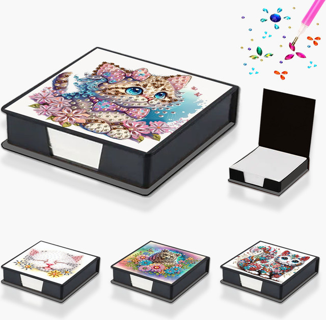 Diamant-Malerei-Kit Kristall-Wasser-Diamant-Kunst Notizhalter mit 150 Etikettenpapieren in Multicolour - Bild 1