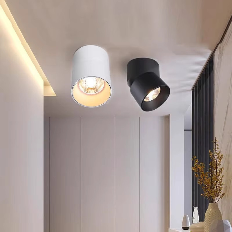 OSABO LED-Strahler in Weiß mit Aluminiumgehäuse, 8W, 220V, verstellbare Strahlrichtung, moderne Zylinder-Wandleuchte und Decken-Downlight - Bild 4