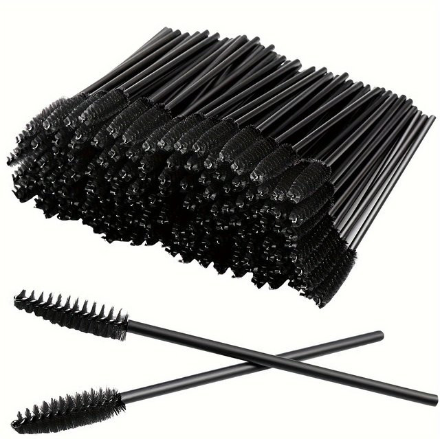 HUAZDS Wimpernbürsten, 100 Stück, Black, Unisex, latexfrei - Bild 1