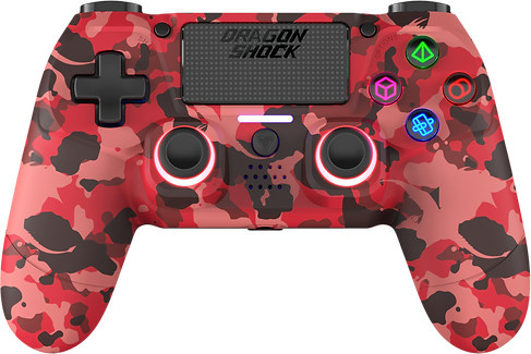 Mizar Wireless Controller für PS4 in Red Camo mit Bluetooth und USB-C - Bild 1