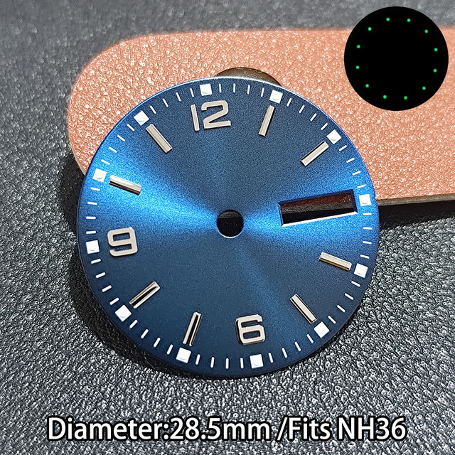 ForgeLink Zifferblatt, 28,5 mm, Schwarz, NH36 - Bild 1