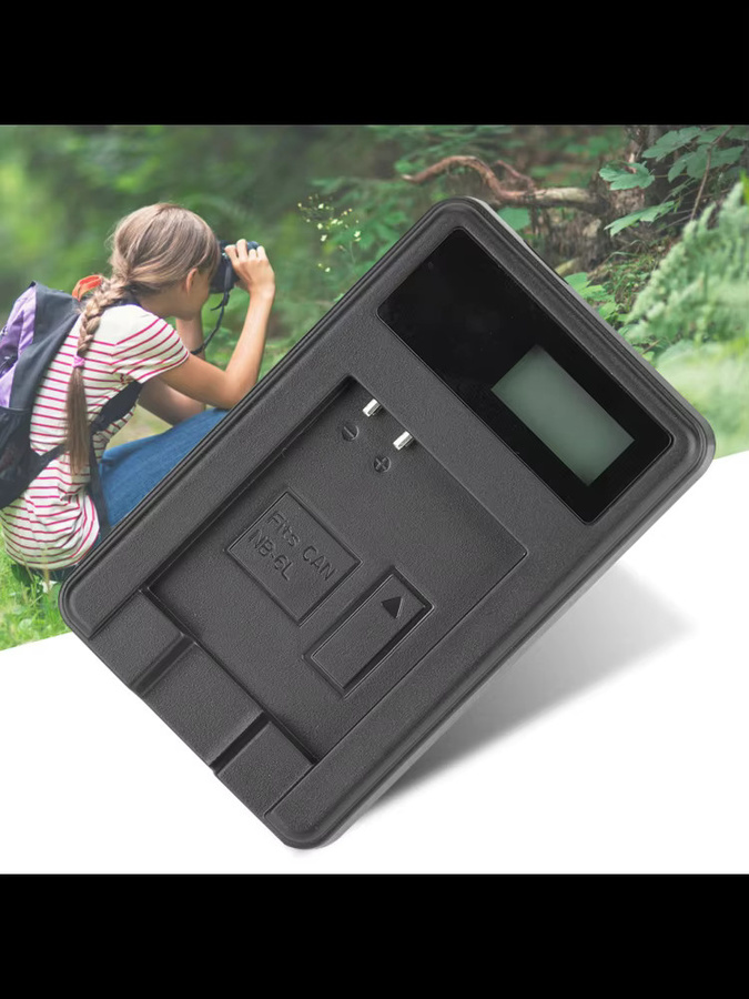 Canon NB-6L Ersatzakku mit LCD-Display in Schwarz für SX710 SX610 SX520 SX700 SX600 D30 SX500 - Bild 2