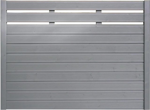 Sichtschutzzaun-Element Typ 139 aus lasiertem Fichtenholz von BM Massivholz in Basaltgrau, B/H: 135 x 180 cm - Bild 1