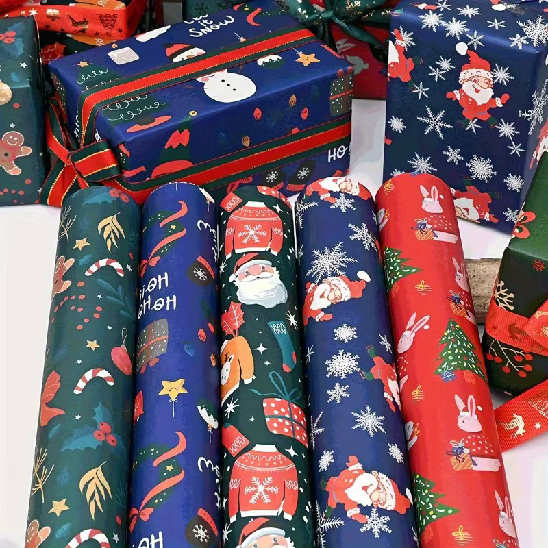 10 Stück Weihnachtsgeschenkpapier in Mehrfarbig für Party, Hochzeit und Dekoration - Bild 2
