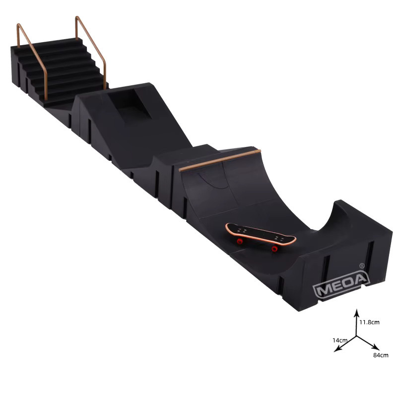 Teck Toys Finger Skateboard Skatepark Mini Ramp mit Metallrädern - Bild 2