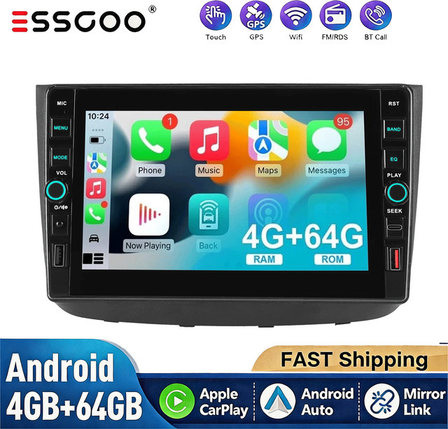 ESSGOO Android 15 Auto-Multimedia-Player mit 9 Zoll IPS-Bildschirm für Mercedes-Benz Vito W639 und Viano W639 (2003 - 2015), Apple CarPlay, 4+64G, Schwarz - Bild 1