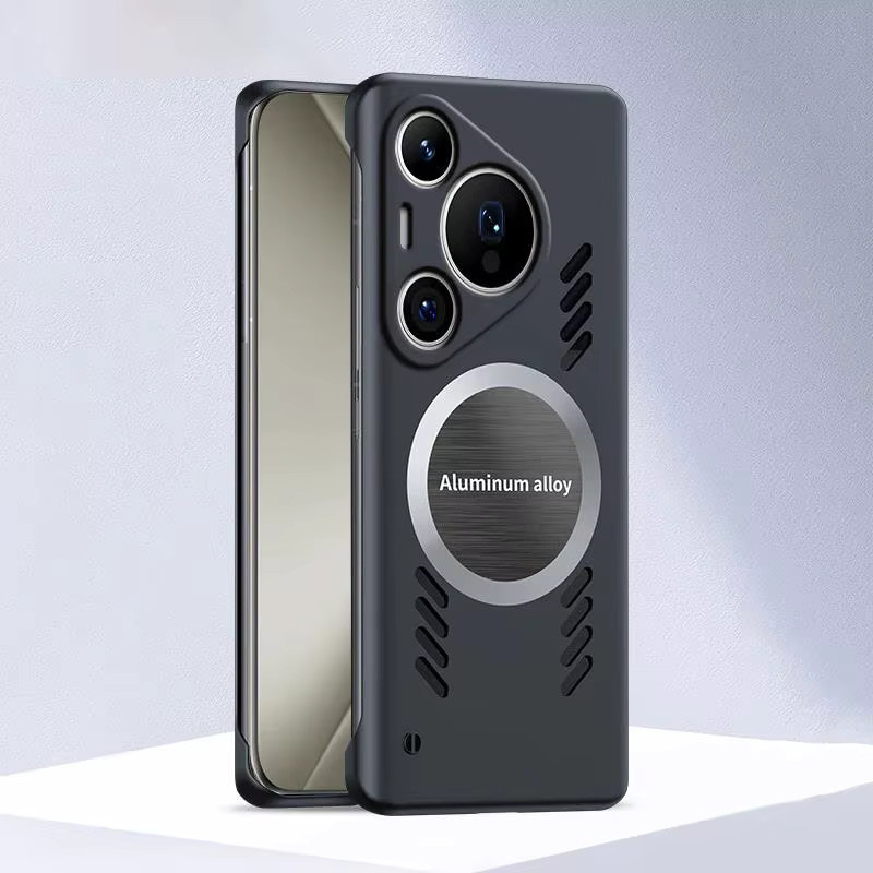 Magnetische Graphene Handyhülle für Huawei P40 P50 60 Pura 70 80 Ultra Nova 14 13 12 11 10 9 Pro mit Wärmeableitung in Schwarz und Grün - Bild 1