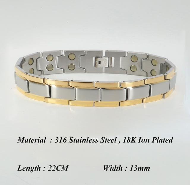 Wucifang Jewelry Armband, 18 Karat Dubai vergoldet, Edelstahl, Schwarz, Unisex - Bild 1