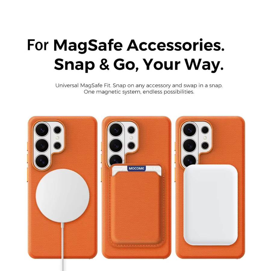 Luxuriöse Tech-Stoff-Handyhülle mit unsichtbarem Magnetverschluss für Samsung Galaxy S26 S25 S24 Ultra, kompatibel mit MagSafe kabellosem Laden - Bild 2