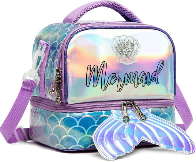 Isolierte Lunchtasche für Kinder mit Dinosaurier-Motiv von Yiran Furniture, wasserdicht, Doppelfach, multicolor, B/T/H: 25 x 17 x 21 cm - Bild 1