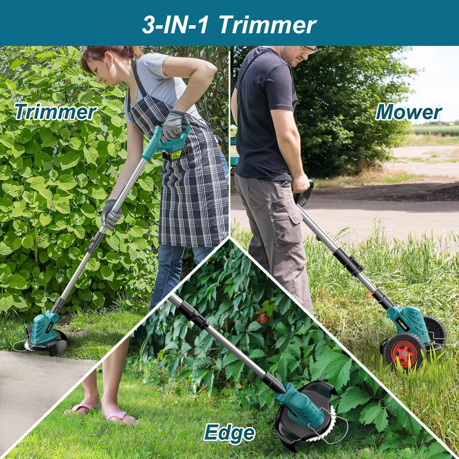 G Profil 8 Zoll bürstloser elektrischer Rasenmäher und Akku-Rasentrimmer für Makita 18V LXT Akku - Bild 4