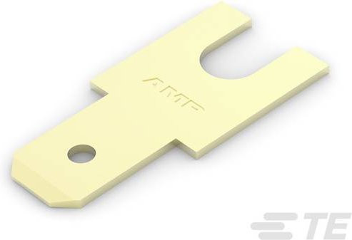 TE Connectivity 60443-1 Flachstecker Gold 180 Grad Unisoliert mit Steckbreite 4,75 mm und Steckdicke 0,51 mm - Bild 1