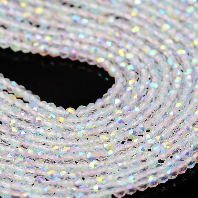 JHNBY Kristallglasperlen, 2,5 mm, AB-Finish, lose Perlen - Bild 1