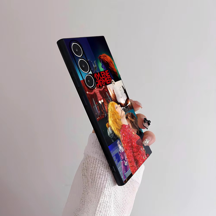 Mylene Farmer Funda Handyhülle für Samsung Galaxy S21 S22 S23 S24 S25 FE Plus Ultra in Multicolour aus weichem TPU - Bild 2