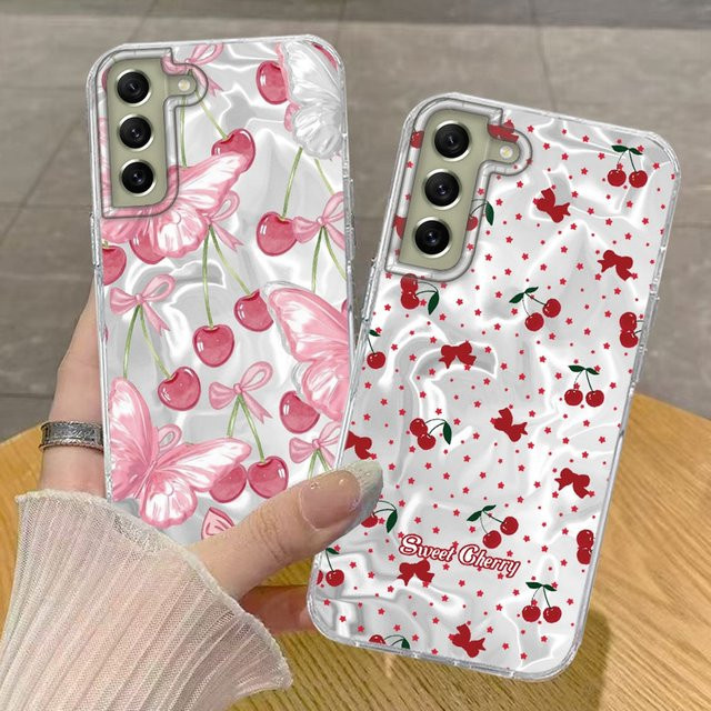 Luxuriöse Handyhülle mit Cherry Shell Design für Samsung Galaxy S21 S22 S23 S24 S25 S26 Plus FE Ultra - Bild 1