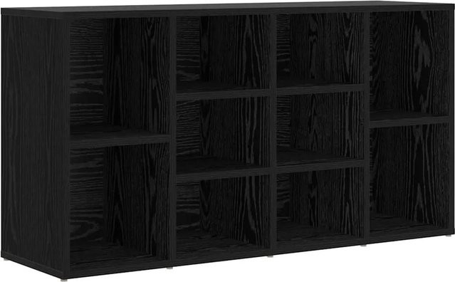 vidaXL Schuhbank in Schwarz und Eichen-Optik aus Holzwerkstoff, B/T/H: 103 x 30 x 54,5 cm - Bild 1