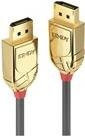 Lindy Gold DisplayPort-Kabel DisplayPort auf DisplayPort, 5,0 m, Grau - Bild 1