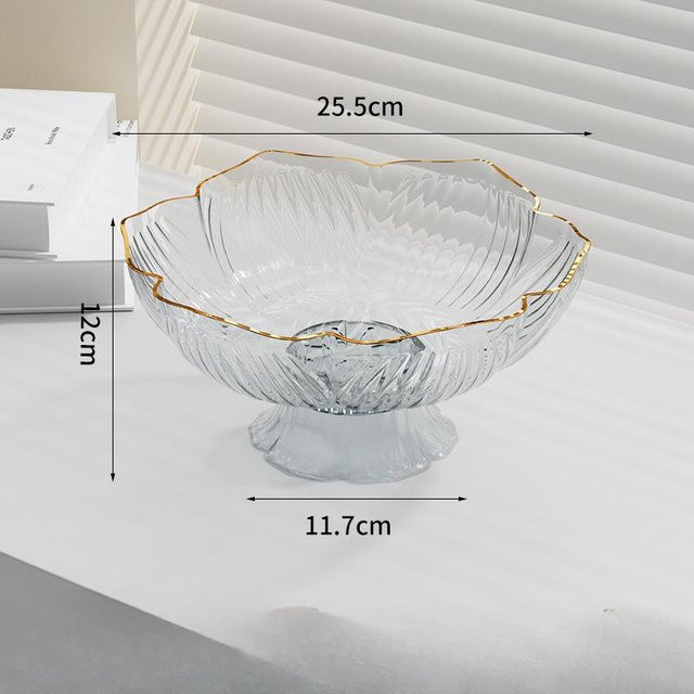 Yiran Furniture Obstschale aus Kristallglas als Servierschale für Obst und Süßigkeiten in verschiedenen Farben - Bild 1