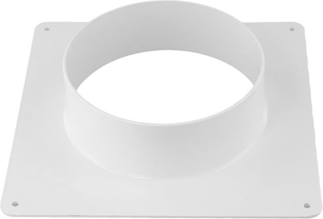 Gerader Luftauslasskanalverbinder mit Flansch aus Kunststoff, Weiß, Durchmesser: 150 mm - Bild 1